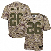 Youth Nike Giants 26 Saquon Barkley Camo Salute To Service Limited Jersey Dyin